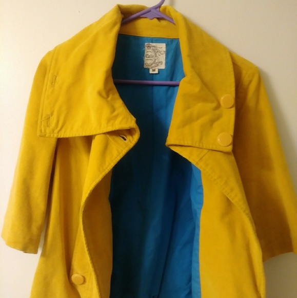 TULLE Jacket in Yellow Mustard - Picture 6 of 10